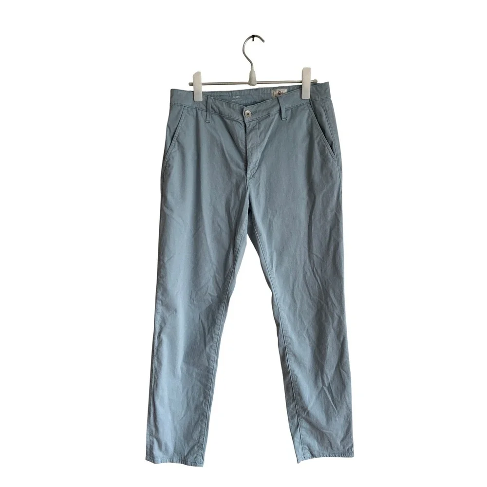 AG‎ Adriano Goldschmied Caden Tailored Trouser Light Blue Chino Mens 30 Prep